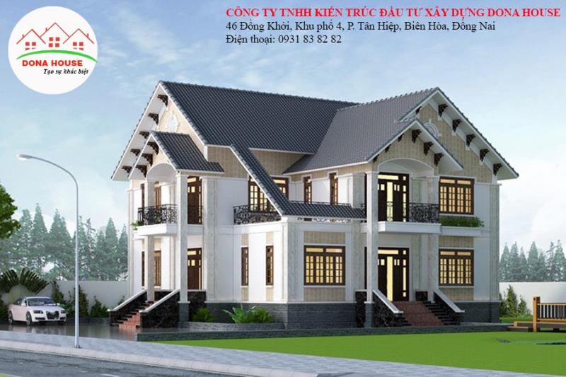 MẪU NHÀ PHỐ MÁI THÁI 1 TRỆT 1 LẦU SANG TRỌNG